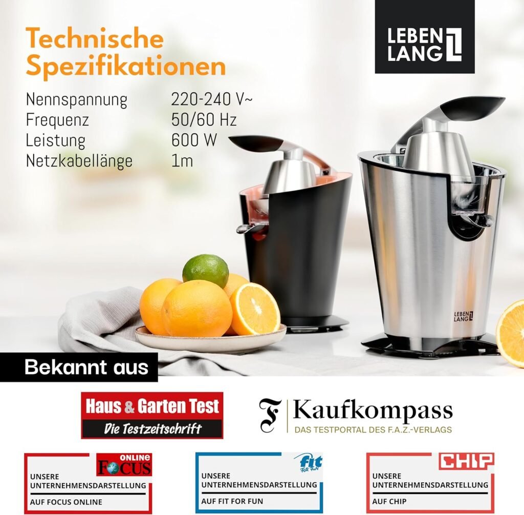 saftpresse LEBENLANG technische daten